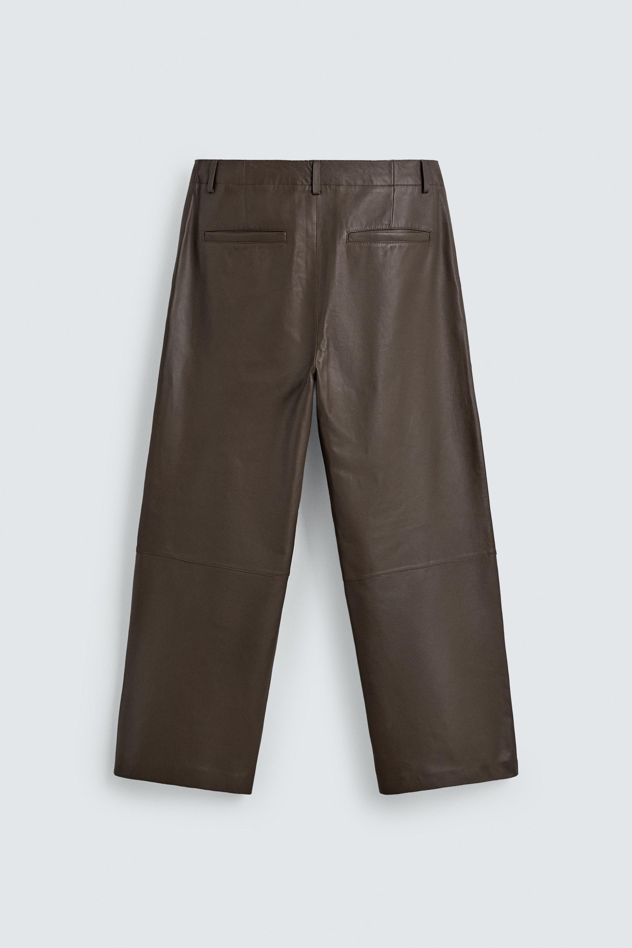 LEATHER BALLOON FIT PANTS